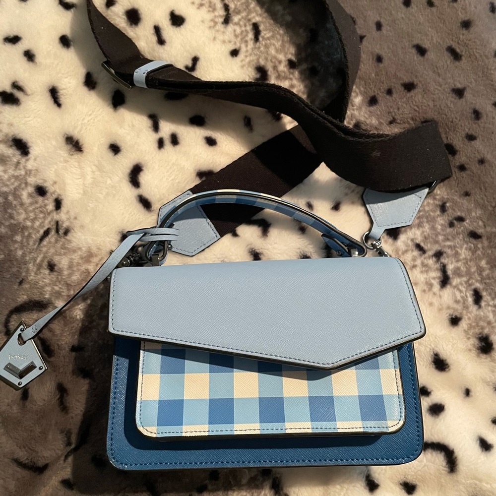 Botkier Blue Gingham Cobble Hill Bag